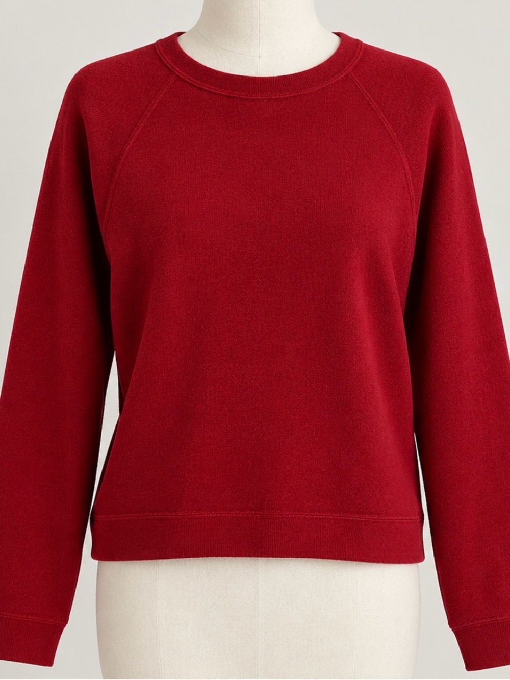 Brunello Cucinelli 100% Cashmere Crewneck Sweater in rich Red, Medium